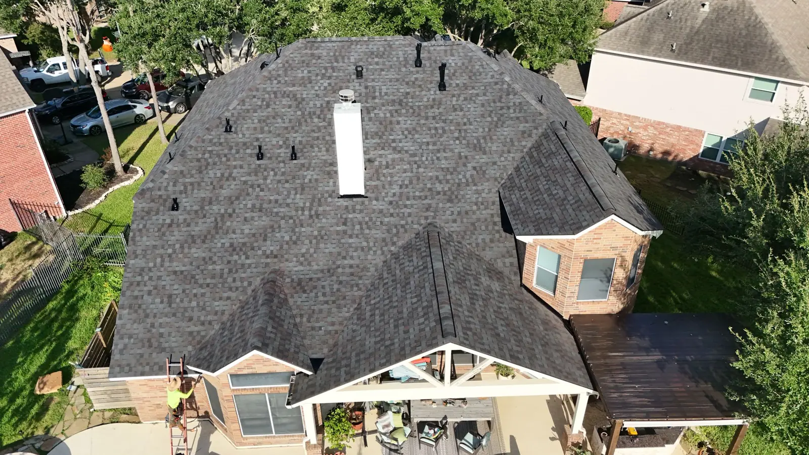 New shingle roof on a Northwest Houston-area home